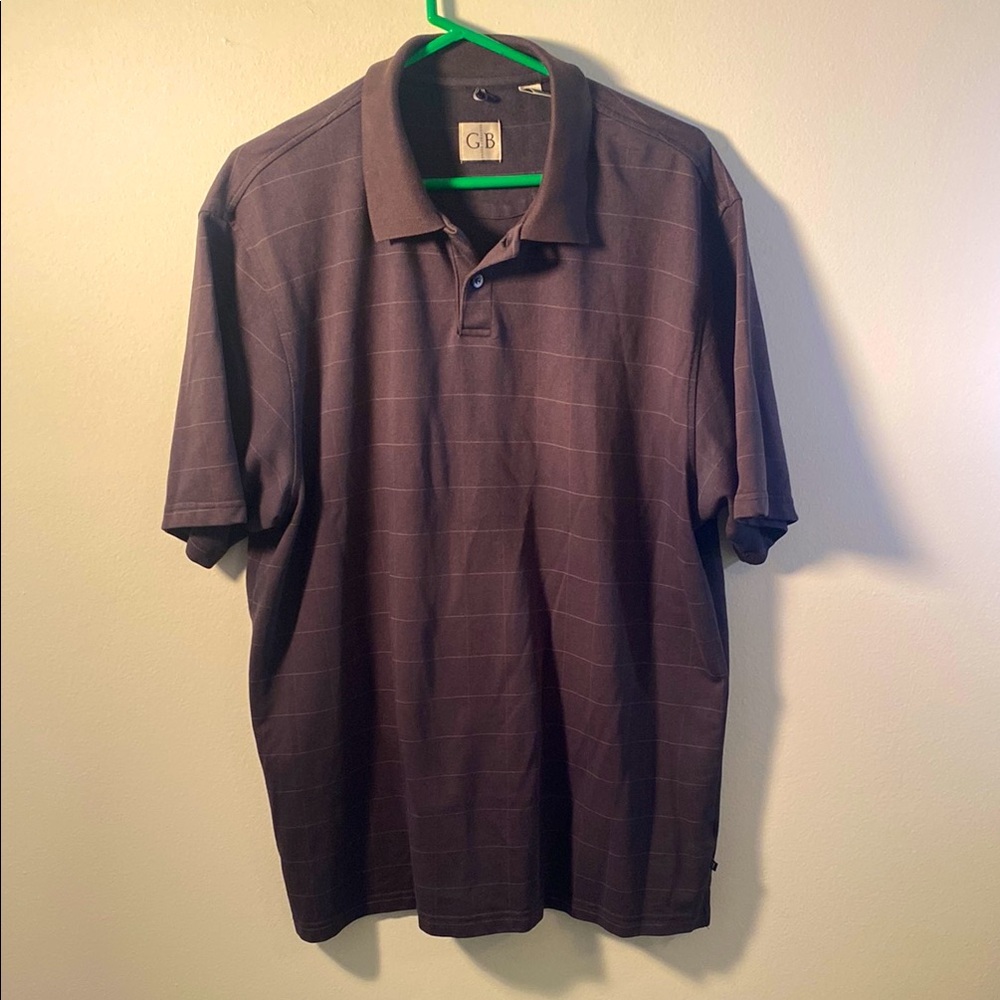 Geoffrey Beene Black Polo Shirt Casual Cotton Blend